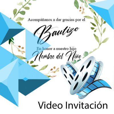 Invitación Video Digital Whatsapp, Facebook - Mi Bautizo