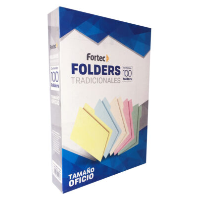 Folder Oficio Fortec Crema - Pack 100pzs