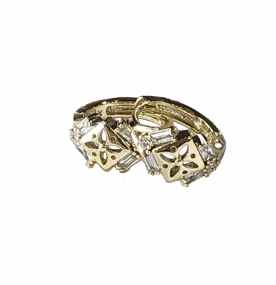 Arracada Huggies con Zirconias Cubicas