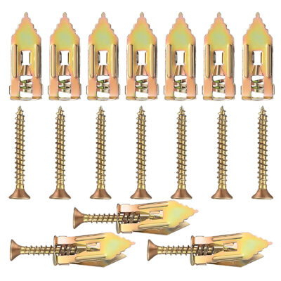 Taquetes de expansión con Tornillos para Paneles de Yeso de 12mm x 30mm - 10 pares